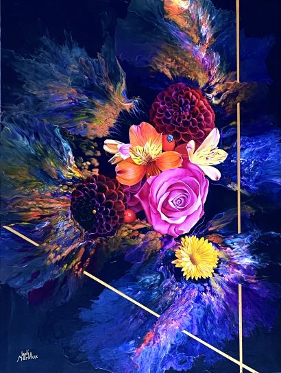 Rêverie florale - a Paint Artowrk by Lydia Meriaux